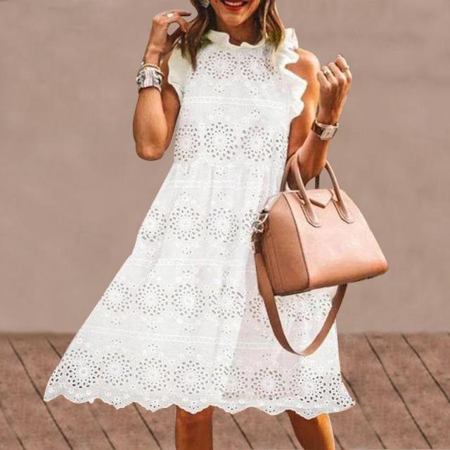 Summer Mini Dress Women  Party Dress 2021 VONDA Summer Plus Size Robe